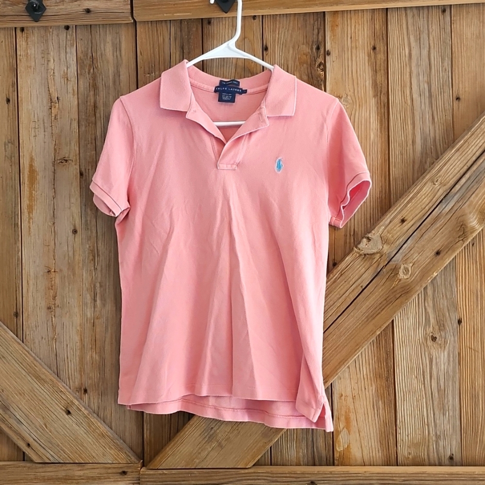 Ralph Lauren The Skinny Polo Size L Salmon color